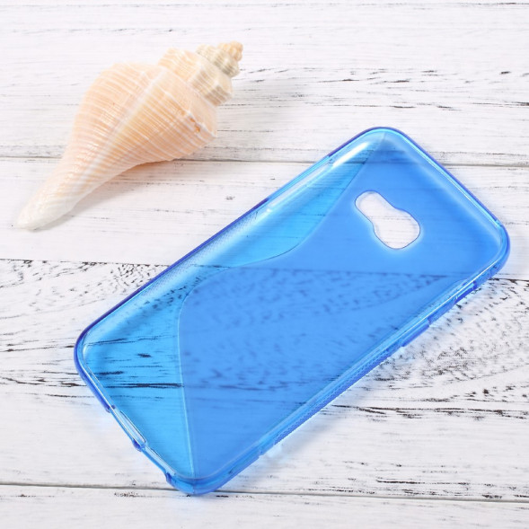 Антискользящий чехол для Samsung Galaxy A3 (2017) A320 (голубой)