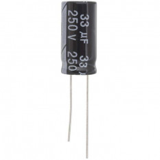 Конденсатор 33 UF 250V 105*C 10*20 (JWCO)