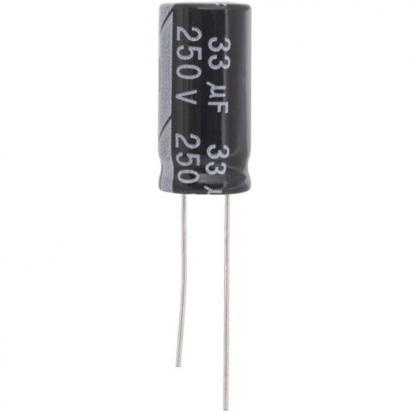 Конденсатор 33 UF 250V 105*C 10*20 (JWCO)