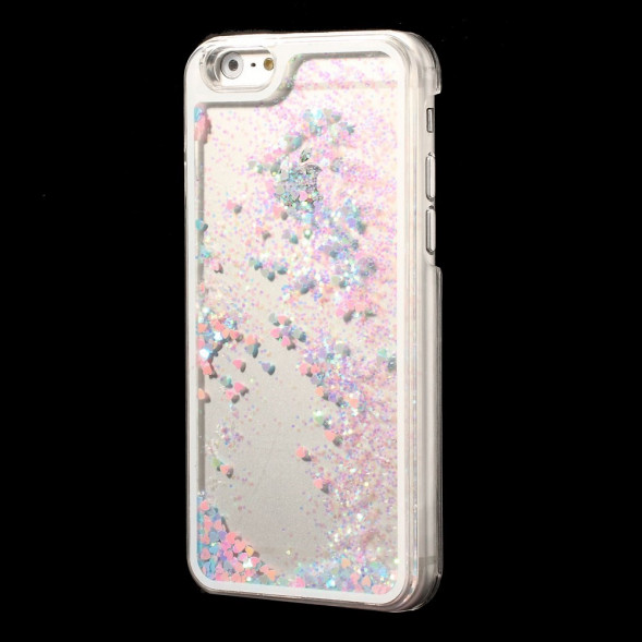 Пластиковый чехол с блесками для iPhone 6 / 6s (разноцветный)