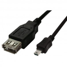 Кабель OTG USB - мини USB Partner 0.15м 2.1A (чёрный)