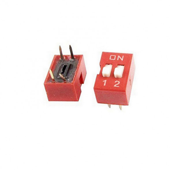 2 pin DIP переключатель красный шаг 2.54мм