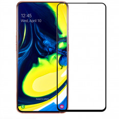Защитное стекло 3D для Samsung Galaxy A80 A805 (Черное)