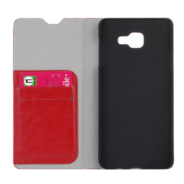 Чехол книжкой с визитницей Crazy Horse для Samsung Galaxy A7 (2016) (SM-A710F) (Красный)