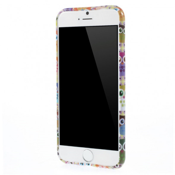TPU Чехол накладка с рисунком для iPhone 6, 6S (Много сов)