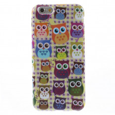 TPU Чехол накладка с рисунком для iPhone 6, 6S (Много сов)