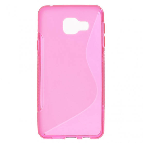 Антискользящий чехол накладка для Samsung Galaxy A3 (2016) SM-A310 (Малиновый)