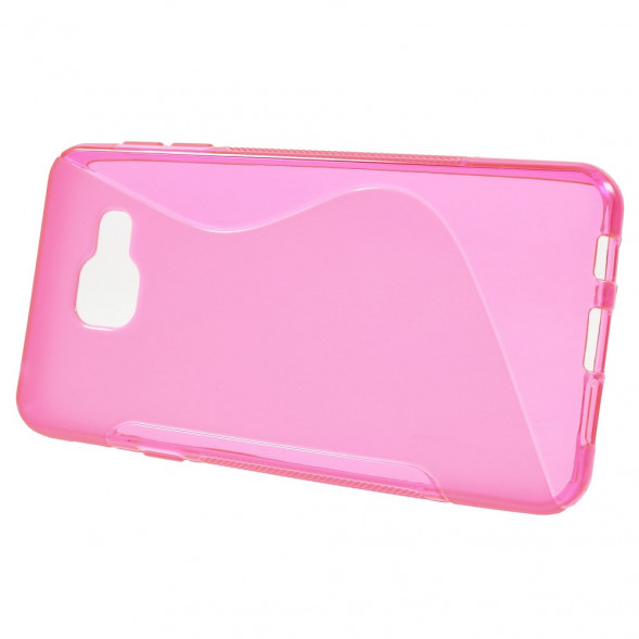 Антискользящий чехол накладка для Samsung Galaxy A3 (2016) SM-A310 (Малиновый)