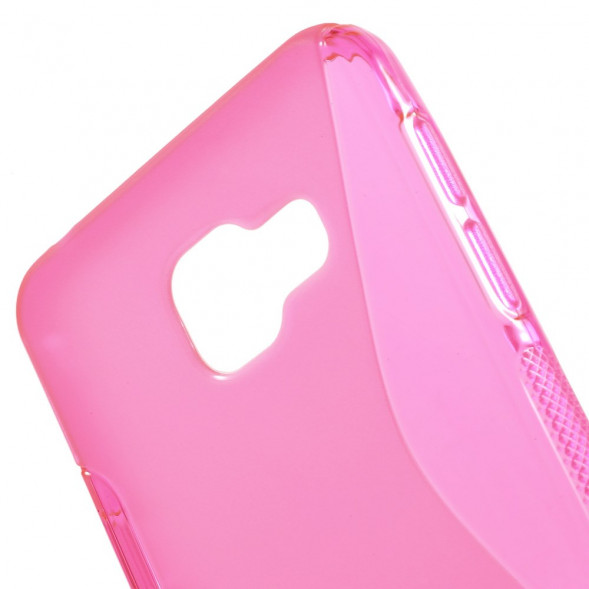 Антискользящий чехол накладка для Samsung Galaxy A3 (2016) SM-A310 (Малиновый)