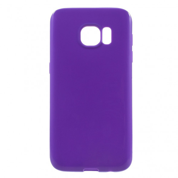 TPU Мягкий чехол накладка для Samsung Galaxy S7 (SM-G930) (Фиолетовый)