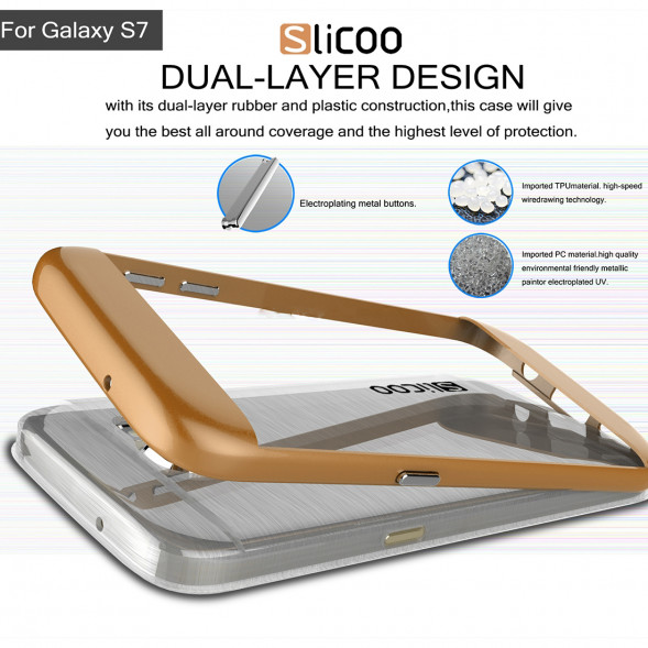 Чехол накладка Slicoo для Samsung Galaxy S7 (SM-G930) (Кофейный)