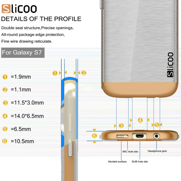 Чехол накладка Slicoo для Samsung Galaxy S7 (SM-G930) (Кофейный)