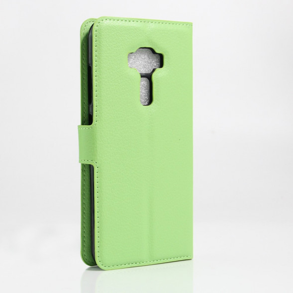 Чехол книжка с визитницей для Asus Zenfone 3 ZE552KL (Зеленый)