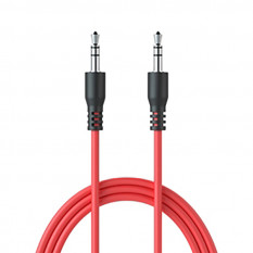 Кабель AUX  FINITY Voice Jack 3,5mm - Jack 3,5mm 1.0м (красный)
