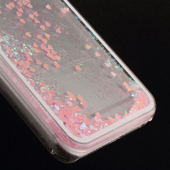 Пластиковый чехол с блесками для iPhone 6 / 6s (розовый)