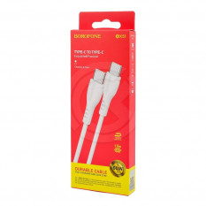 Кабель BOROFONE (BX51) Triumph Type-C to Type-C 60W (1м) (белый)