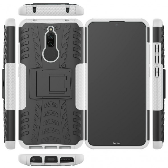 Чехол с подставкой для Xiaomi Redmi 8, Redmi 8A (белый)