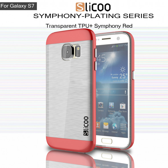 Чехол накладка Slicoo для Samsung Galaxy S7 (SM-G930) (Красный)