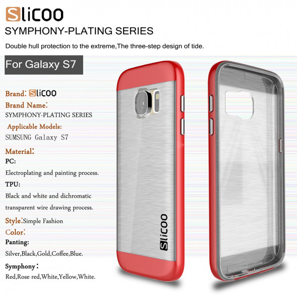 Чехол накладка Slicoo для Samsung Galaxy S7 (SM-G930) (Красный)