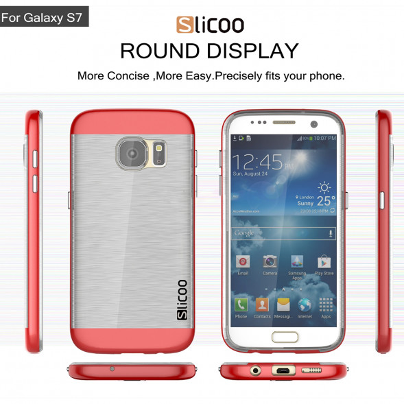 Чехол накладка Slicoo для Samsung Galaxy S7 (SM-G930) (Красный)