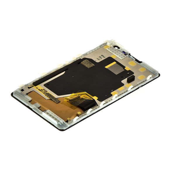Дисплей с тачскрином для Nokia Lumia 1020, Lumia 909 в рамке (черный)