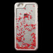 Пластиковый чехол с блесками для iPhone 6 / 6s (красный)