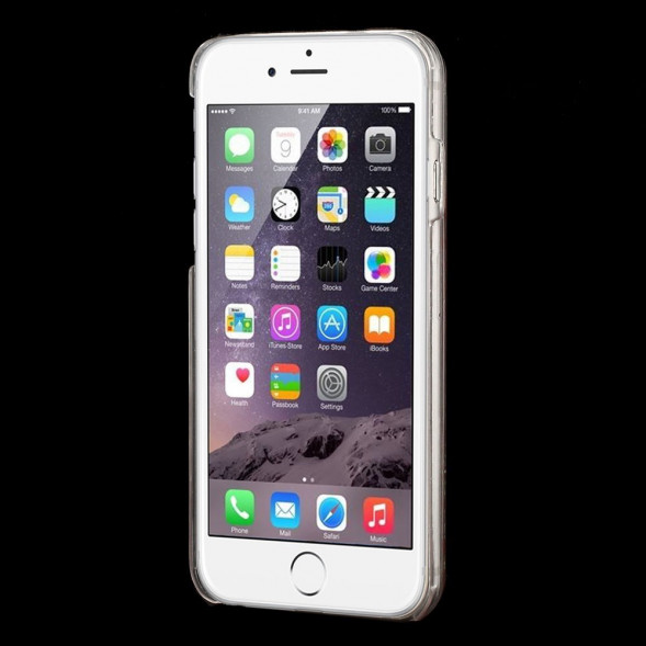 Пластиковый чехол с блесками для iPhone 6 / 6s (красный)