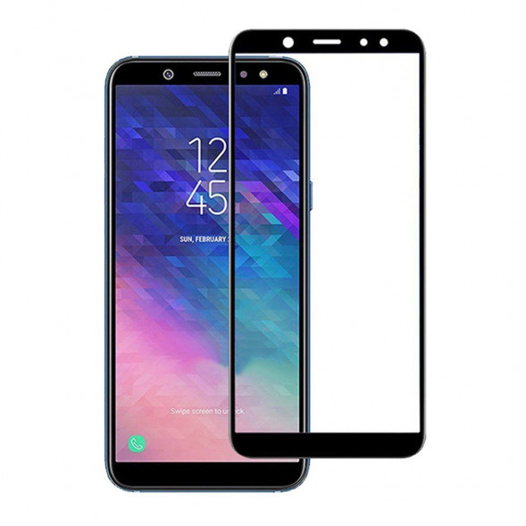 Защитное стекло 3D для Samsung Galaxy A6 2018 (черный)