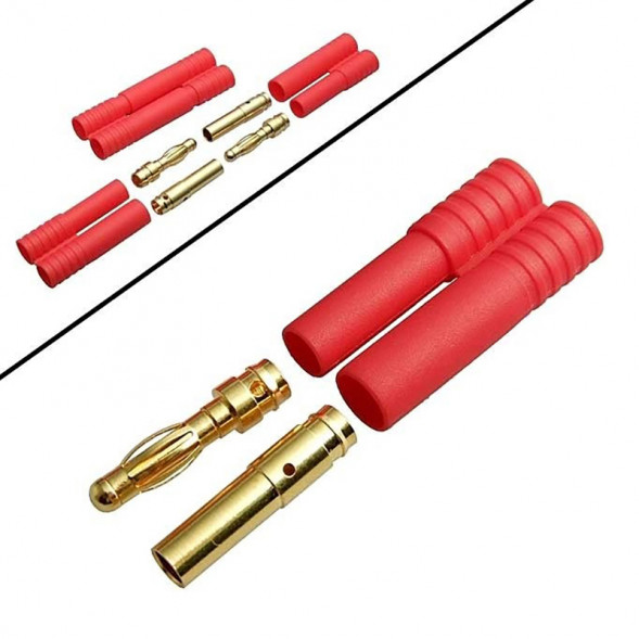 4.0 Red jacket type banana Разъемы для RC моделей (Красный)