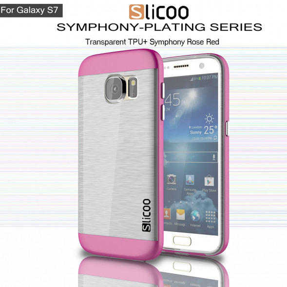 Чехол накладка Slicoo для Samsung Galaxy S7 (SM-G930) (Малиновый)