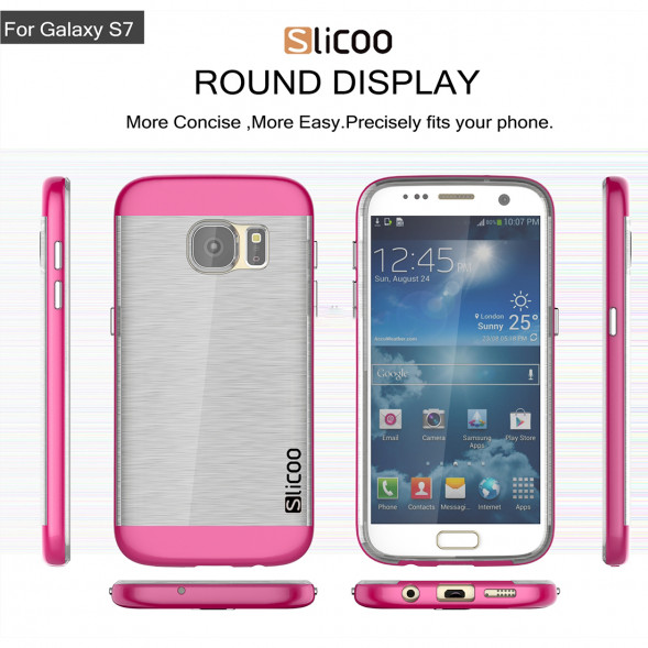 Чехол накладка Slicoo для Samsung Galaxy S7 (SM-G930) (Малиновый)