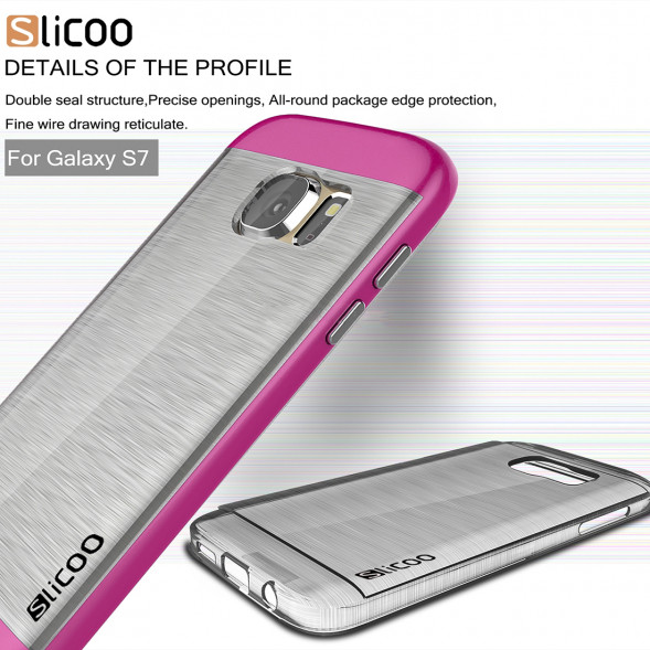 Чехол накладка Slicoo для Samsung Galaxy S7 (SM-G930) (Малиновый)