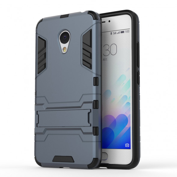 Чехол Duty с подставкой для Meizu M3 / M3s (темно серый)