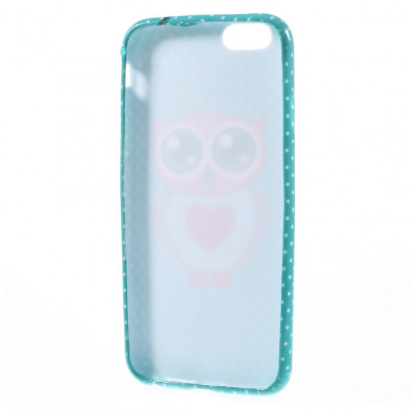 TPU Чехол накладка с рисунком для iPhone 6, 6S (Сова и сердце)