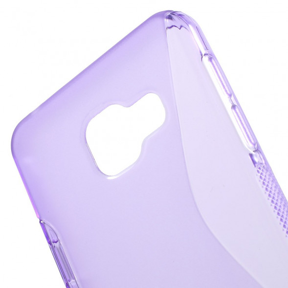 Антискользящий чехол накладка для Samsung Galaxy A3 (2016) SM-A310 (Фиолетовый)