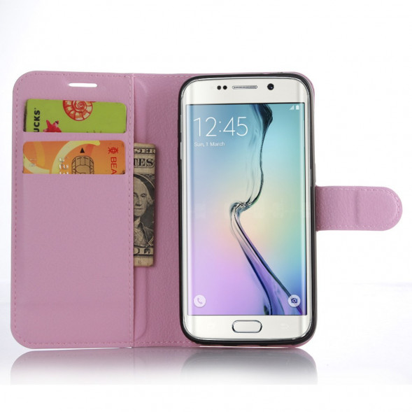 Чехол книжка с визитницей для Samsung Galaxy S7 Edge G935 (Розовый)