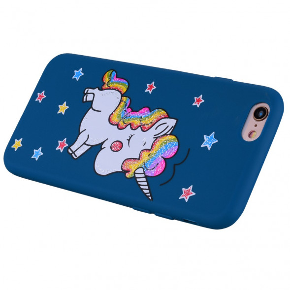 Чехол с единорогом для iPhone 6 / 6S (синий)