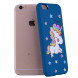 Чехол с единорогом для iPhone 6 / 6S (синий)