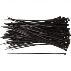 3.6X200 black (100шт) Хомут стяжка кабельная нейлоновая неразъемная