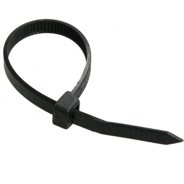3.6X200 black (100шт) Хомут стяжка кабельная нейлоновая неразъемная