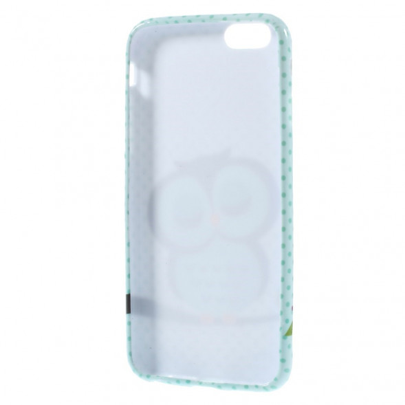 TPU Чехол накладка с рисунком для iPhone 6, 6S (Спящая сова)
