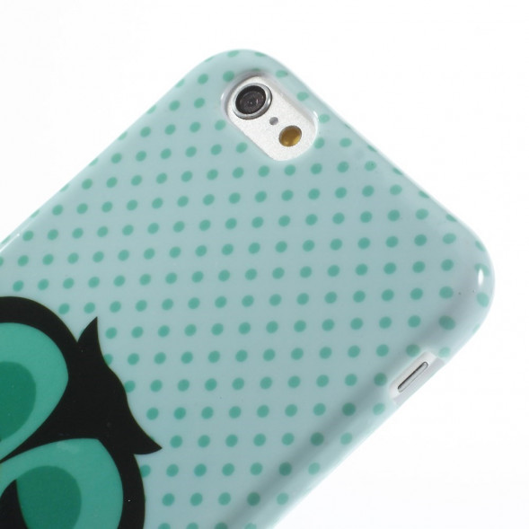 TPU Чехол накладка с рисунком для iPhone 6, 6S (Спящая сова)