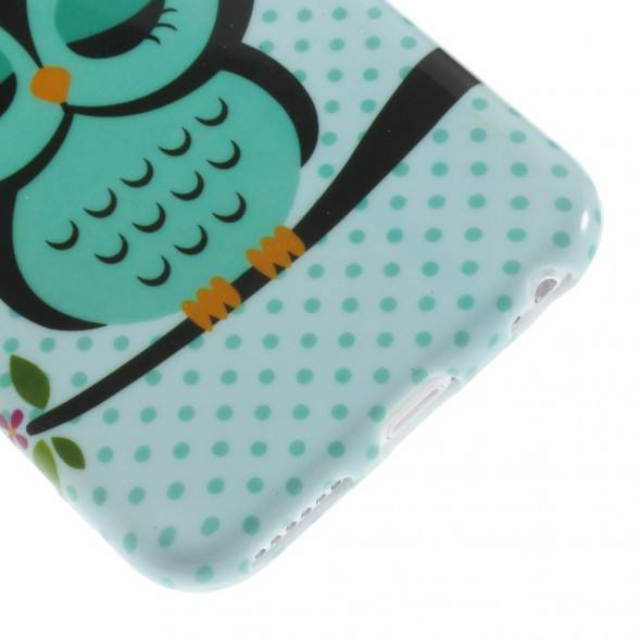 TPU Чехол накладка с рисунком для iPhone 6, 6S (Спящая сова)