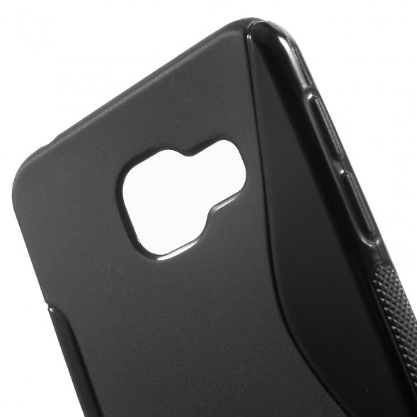 Антискользящий чехол накладка для Samsung Galaxy A3 (2016) SM-A310 (Черный)