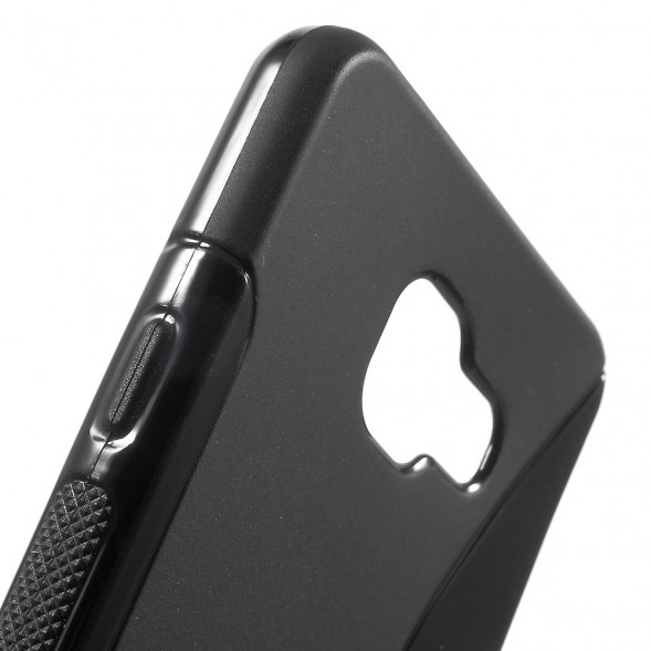 Антискользящий чехол накладка для Samsung Galaxy A3 (2016) SM-A310 (Черный)