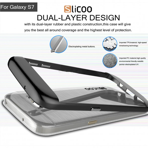 Чехол накладка Slicoo для Samsung Galaxy S7 (SM-G930) (Черный)