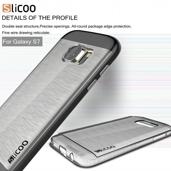 Чехол накладка Slicoo для Samsung Galaxy S7 (SM-G930) (Черный)