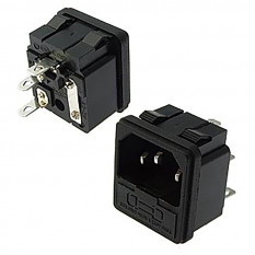 AC-003 Разъем питания 220В гнездо на панель