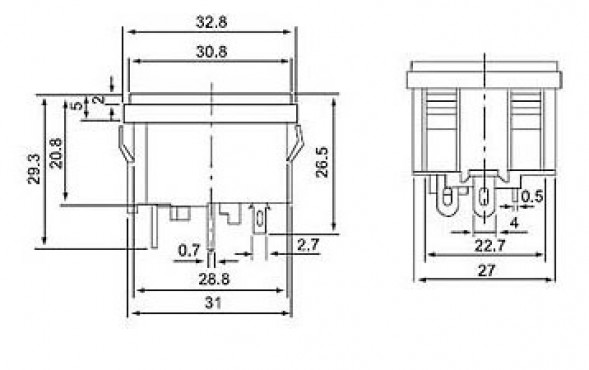 AC-003 Разъем питания 220В гнездо на панель