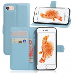 Чехол книжкой с визитницей для iPhone 7 (Голубой)